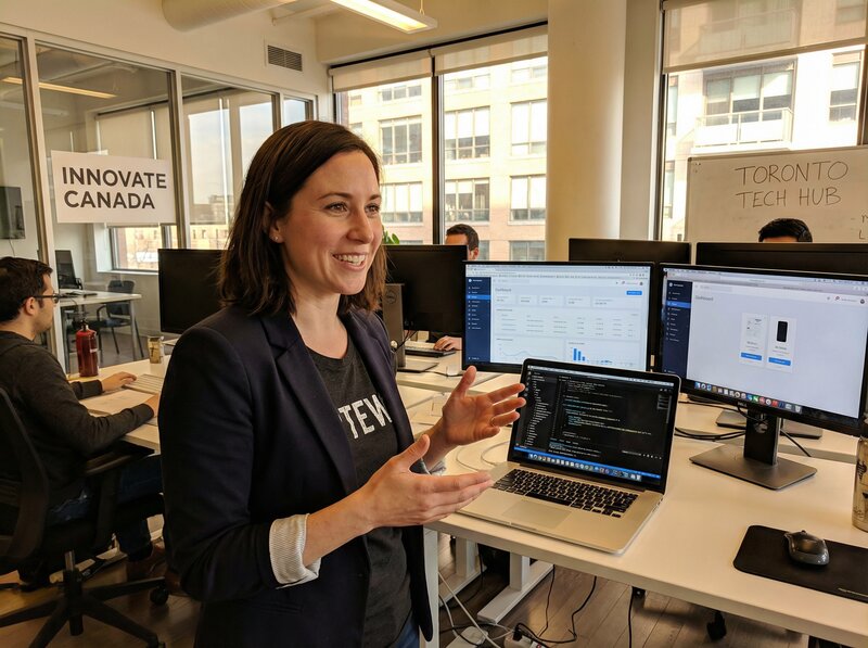 Canadian tech entrepreneur in modern tech office