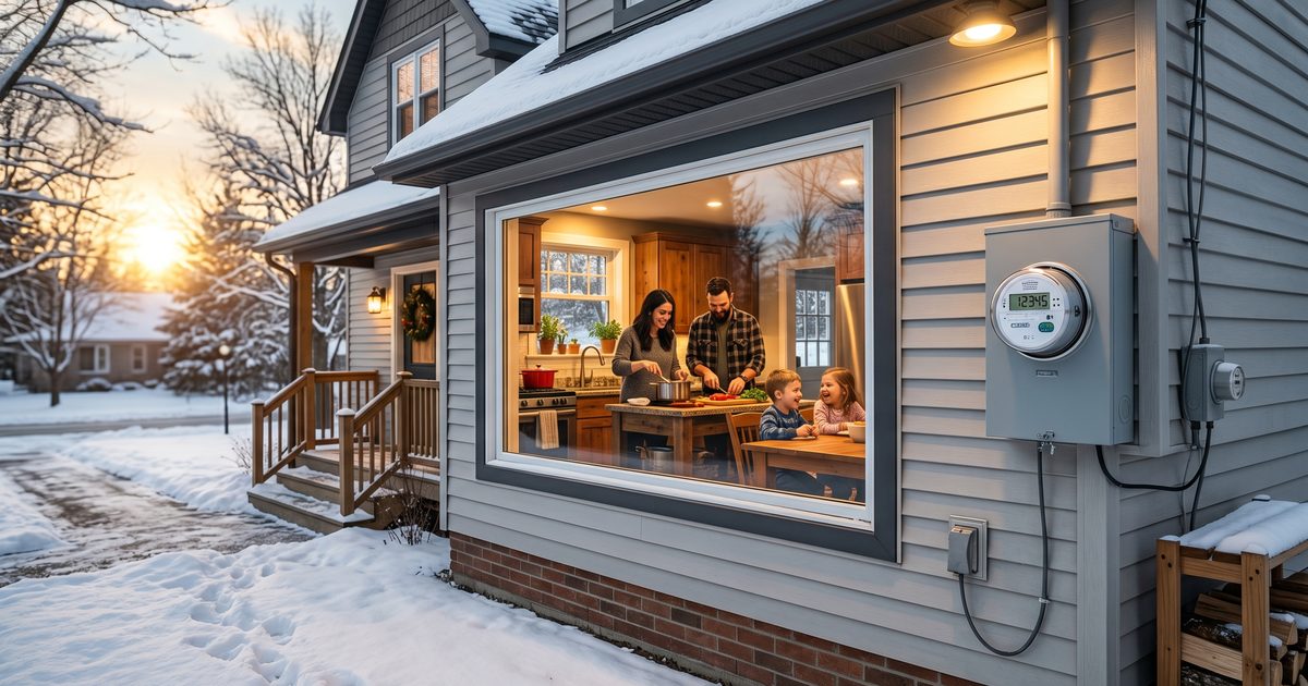 Canadian home with smart electricity meter — where energy policy meets everyday life