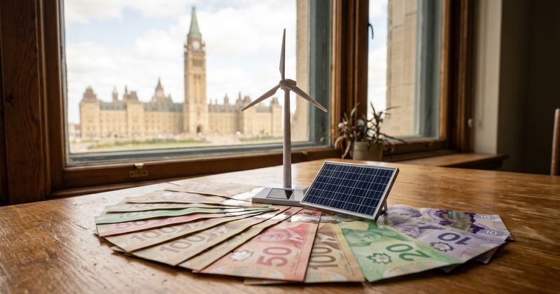 Canadian currency with renewable energy models